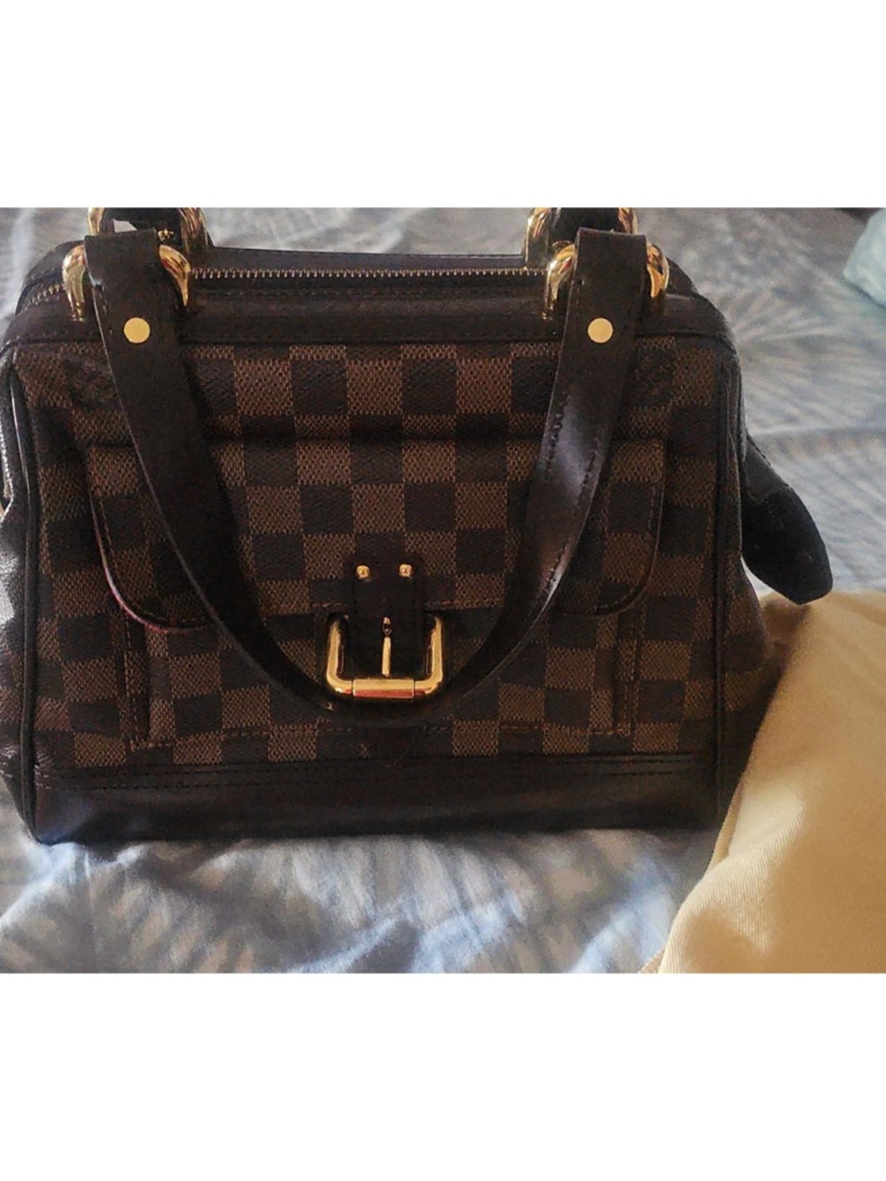 Louis Vuitton Knightsbridge Damier Ebene Handbag, Coated Canvas